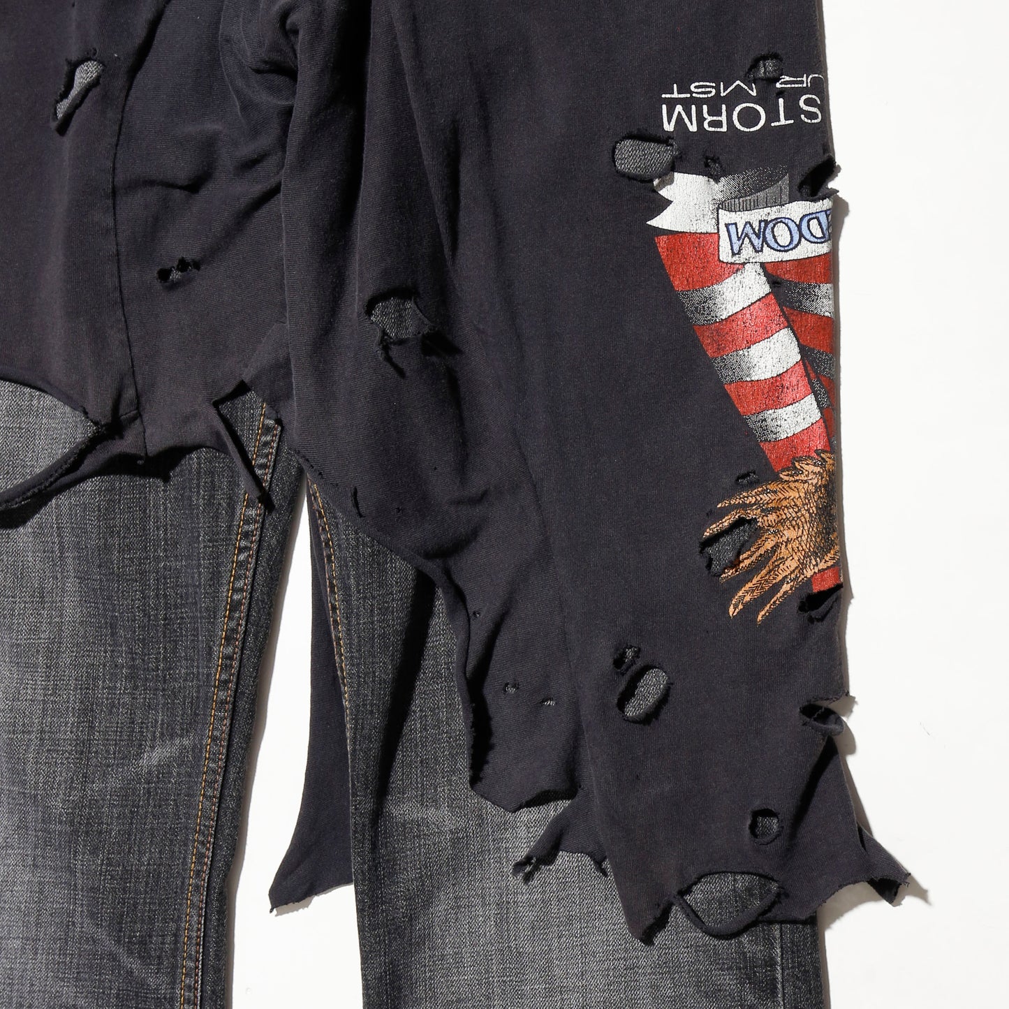 *one-off broken layered trousers