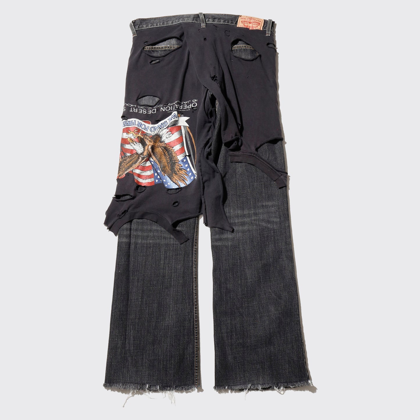 *one-off broken layered trousers