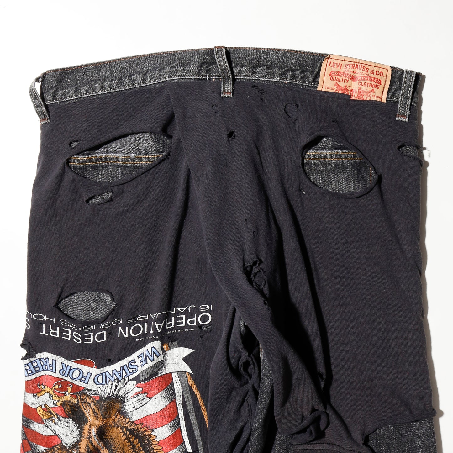 *one-off broken layered trousers