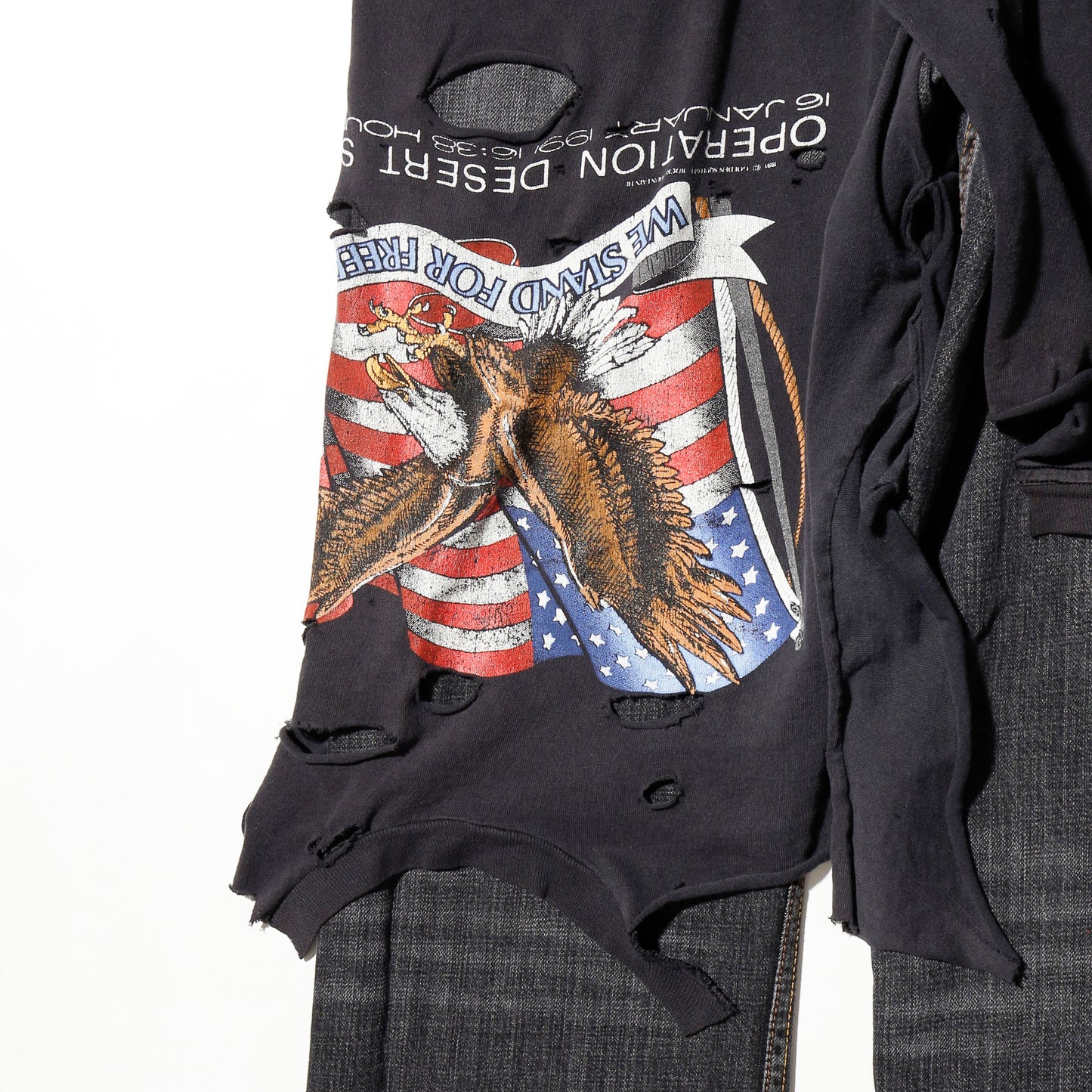 *one-off broken layered trousers