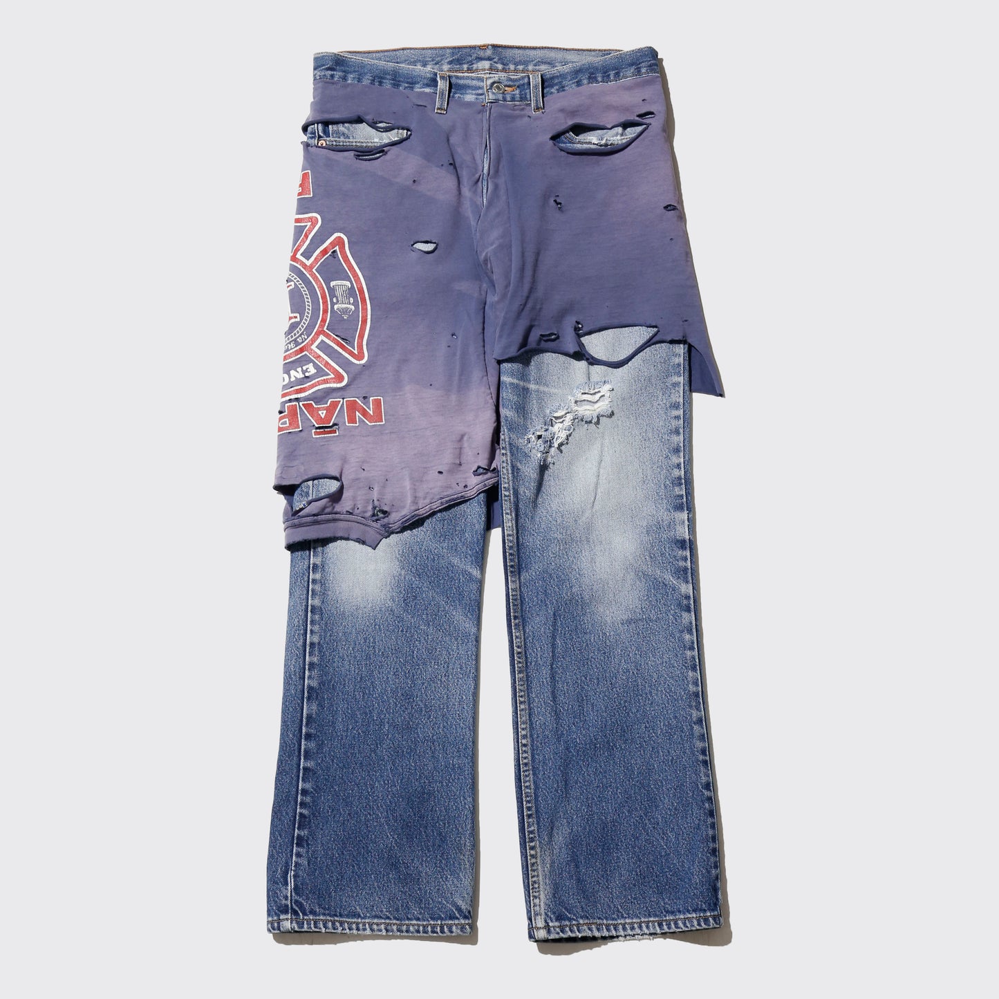 *one-off broken layered trousers