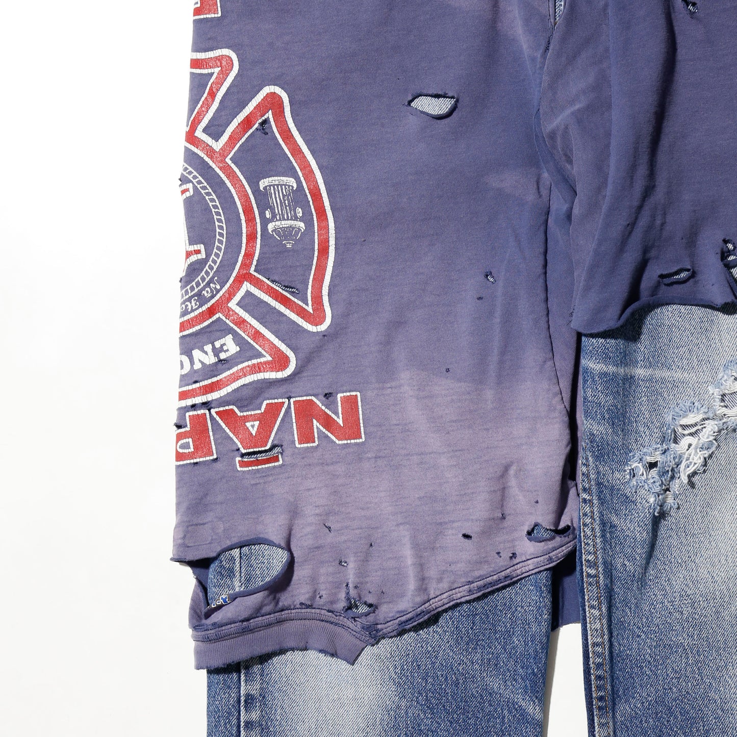 *one-off broken layered trousers