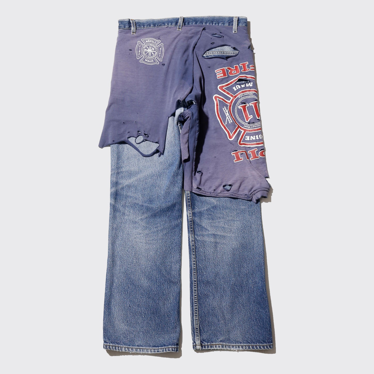 *one-off broken layered trousers