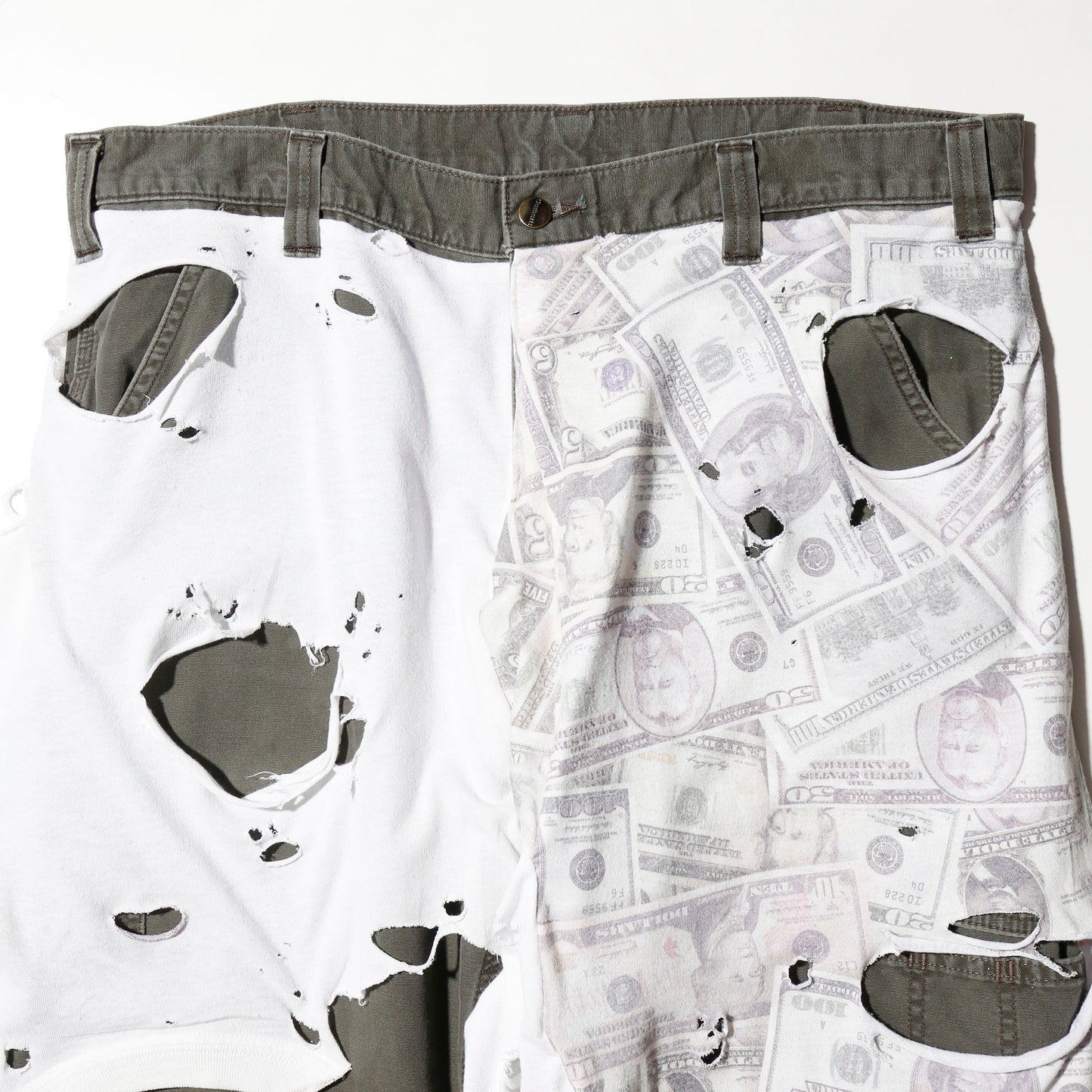 *one-off broken layered trousers