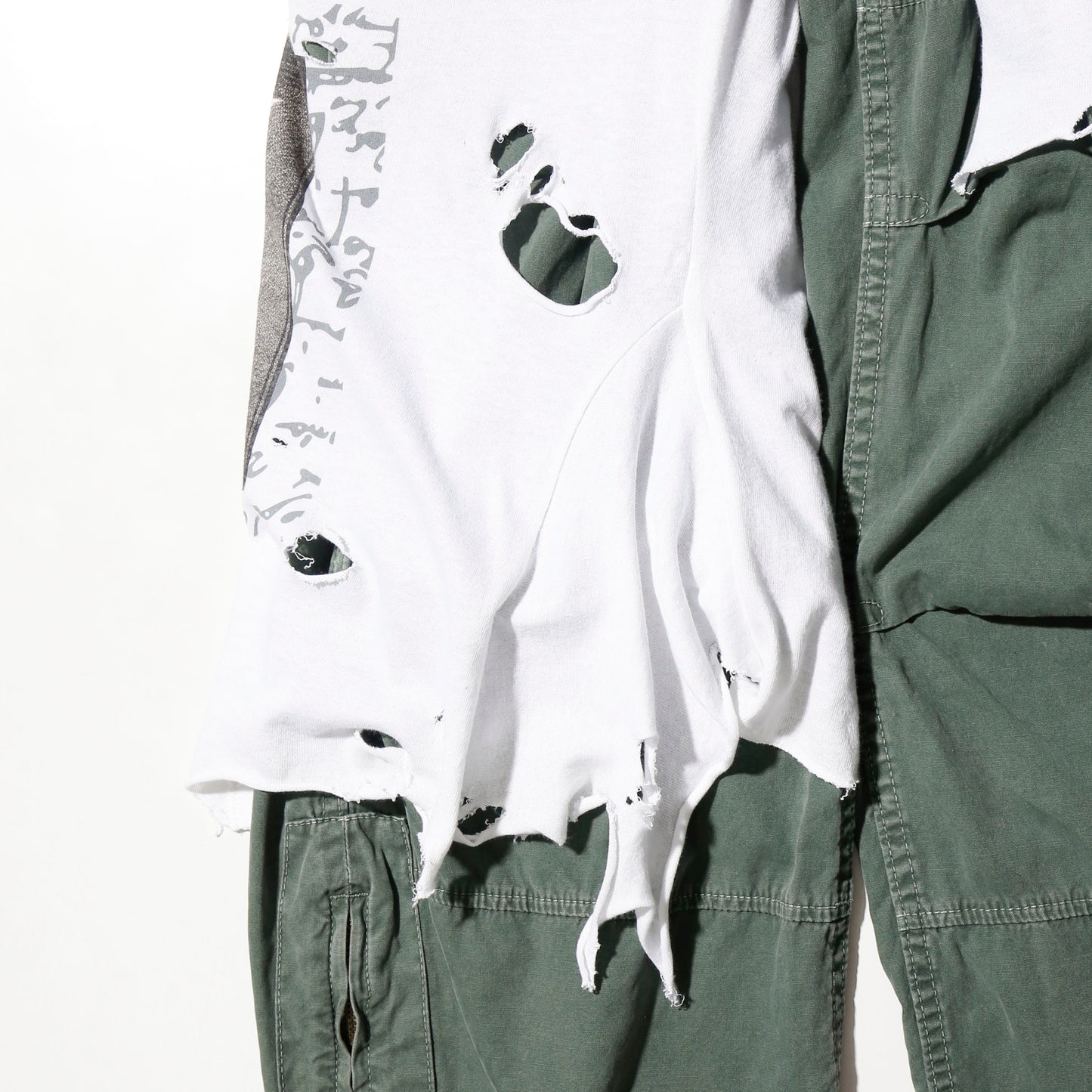 *one-off broken layered trousers
