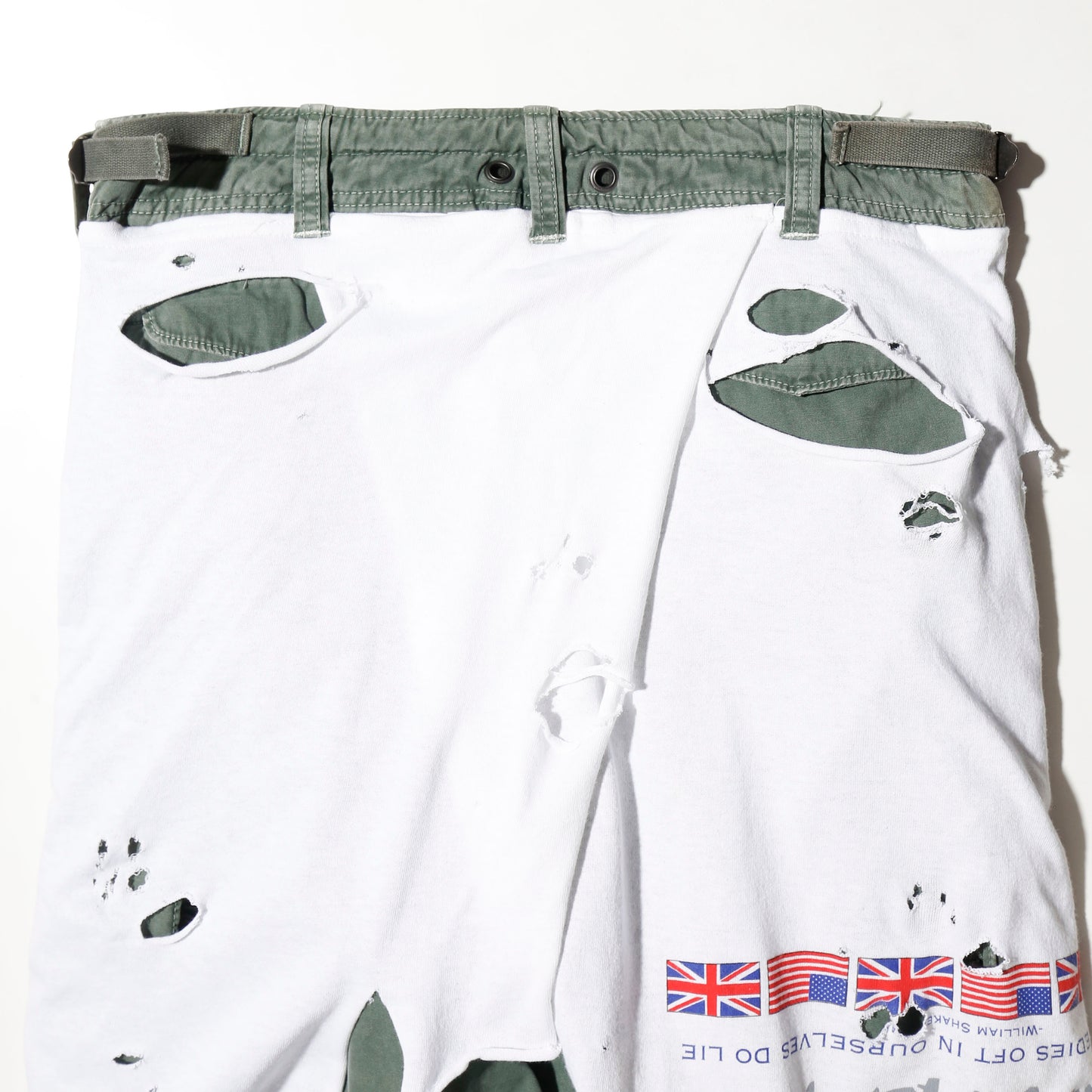 *one-off broken layered trousers