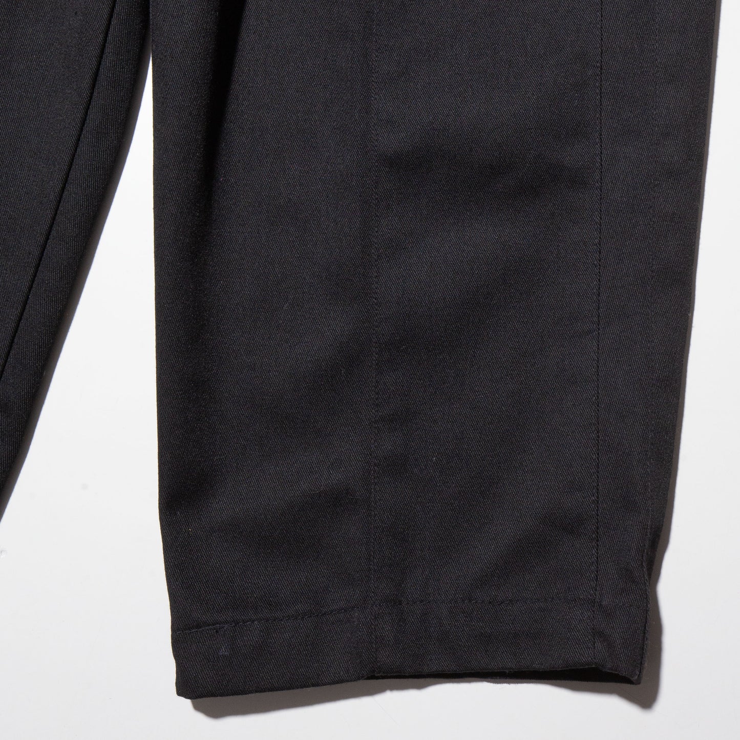 vintage tucked tapered twill trousers