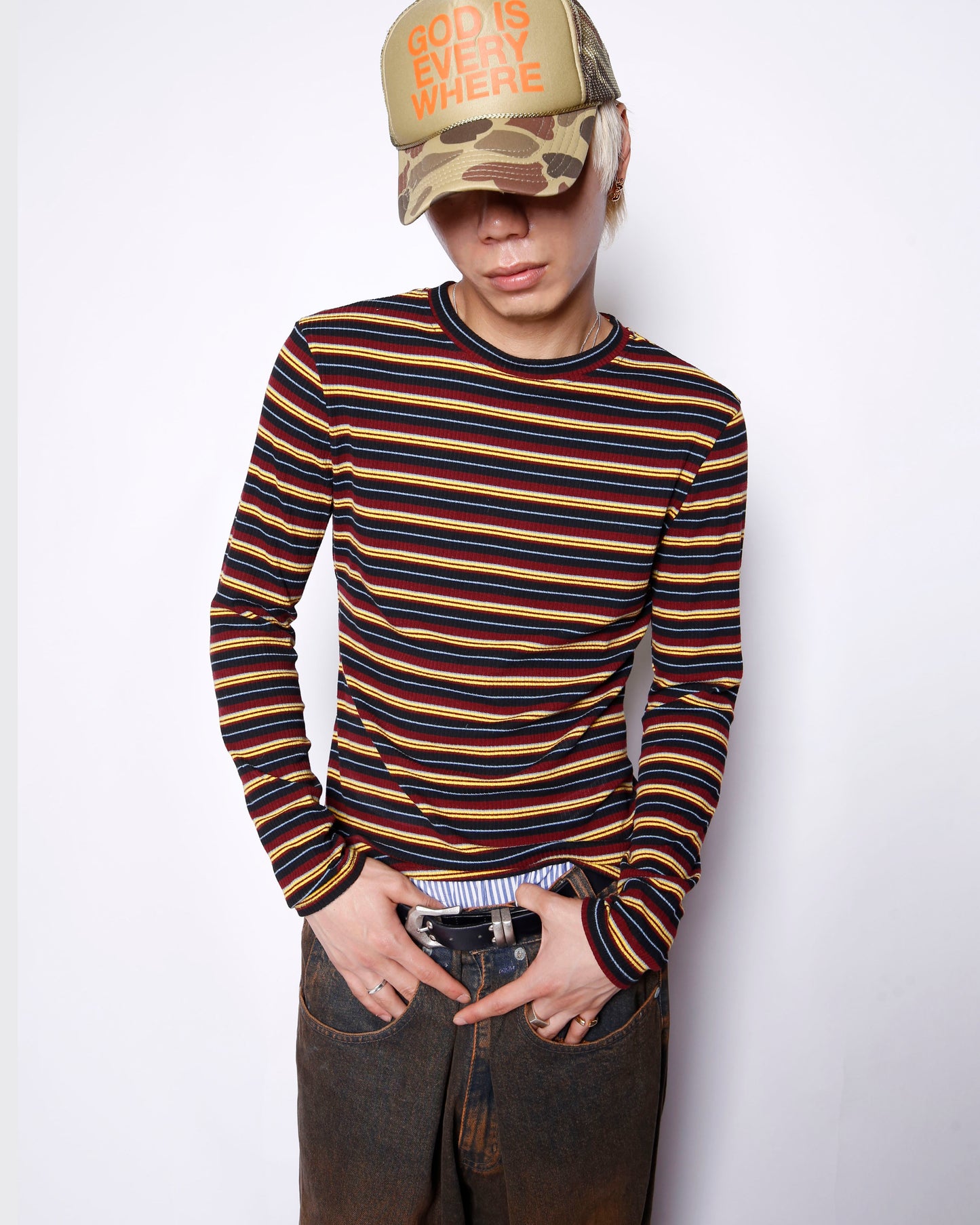 vintage border rib l/s