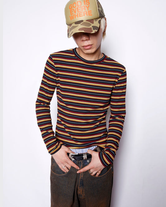 vintage border rib l/s
