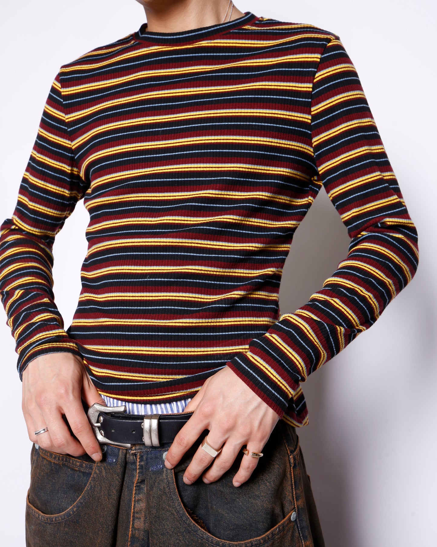 vintage border rib l/s