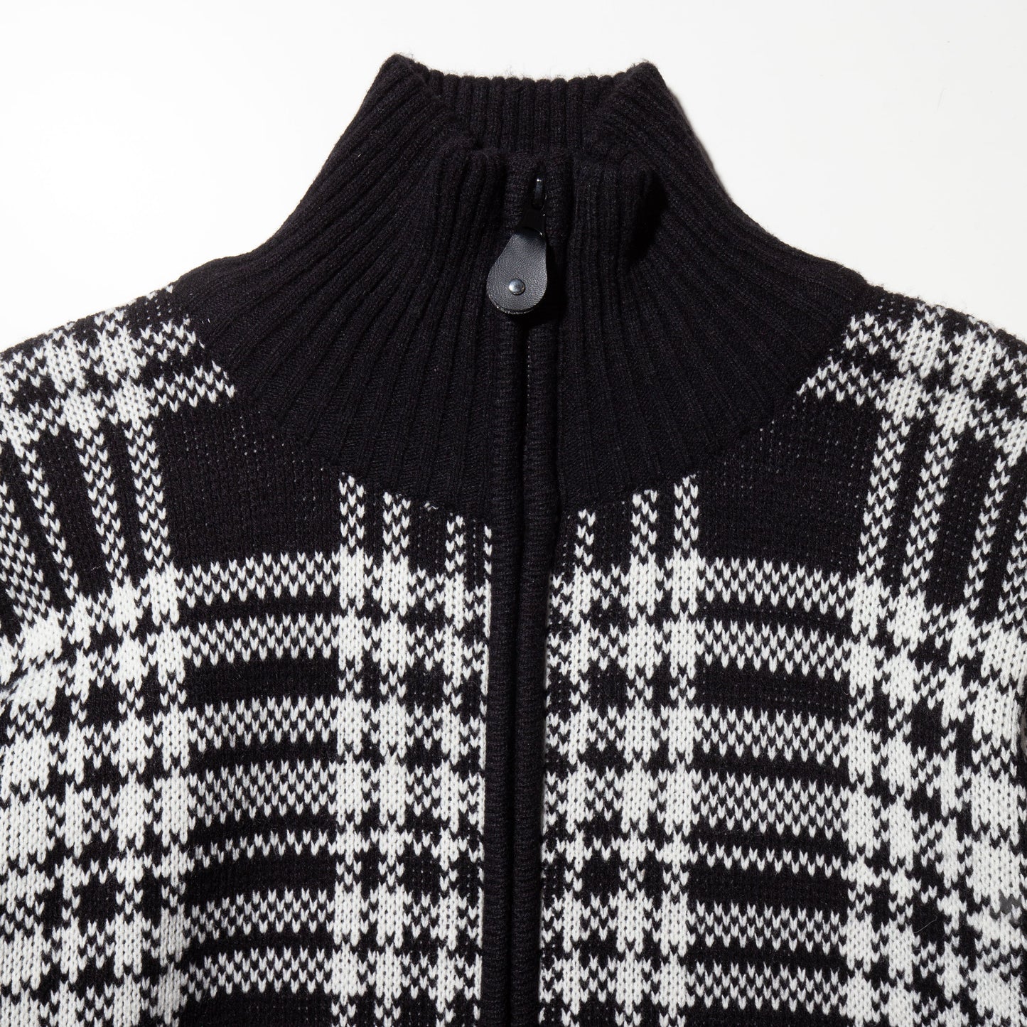 vintage check knit jacket