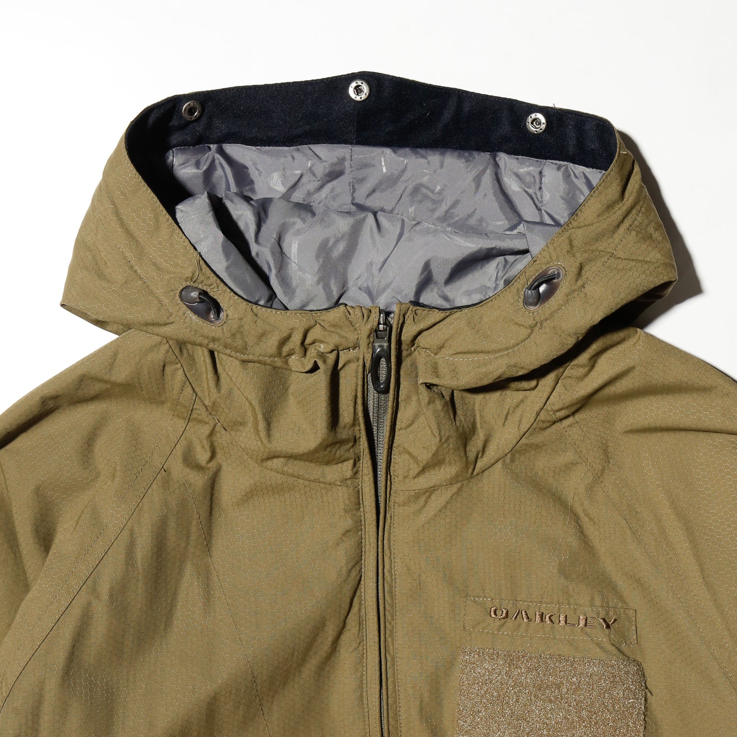 vintage 00's oakley tactical anorack, detachable fur