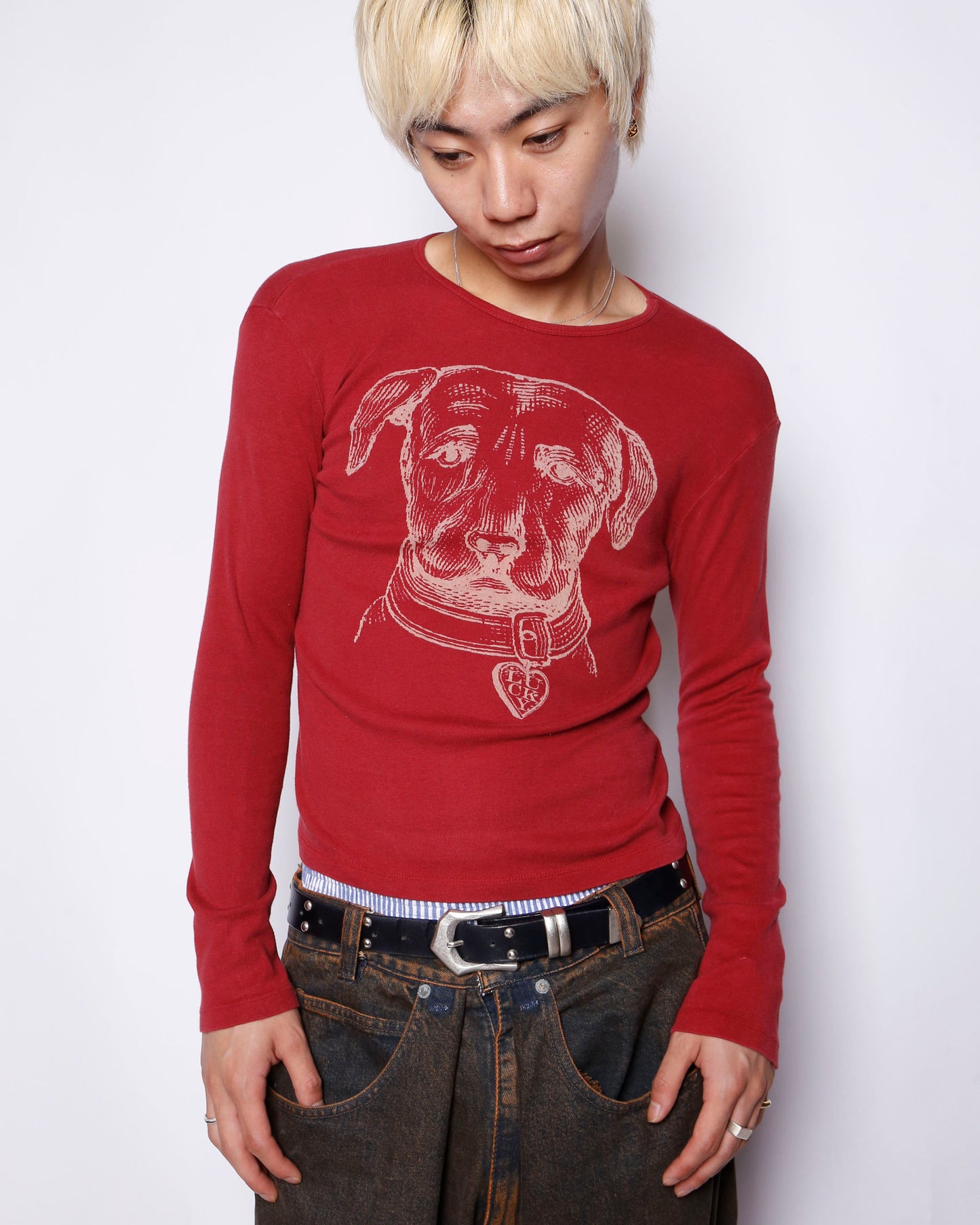 vintage "lucky" l/s cut sew