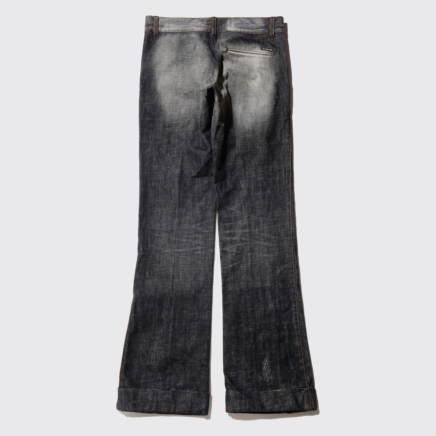 vintage energie center pleats flare jeans