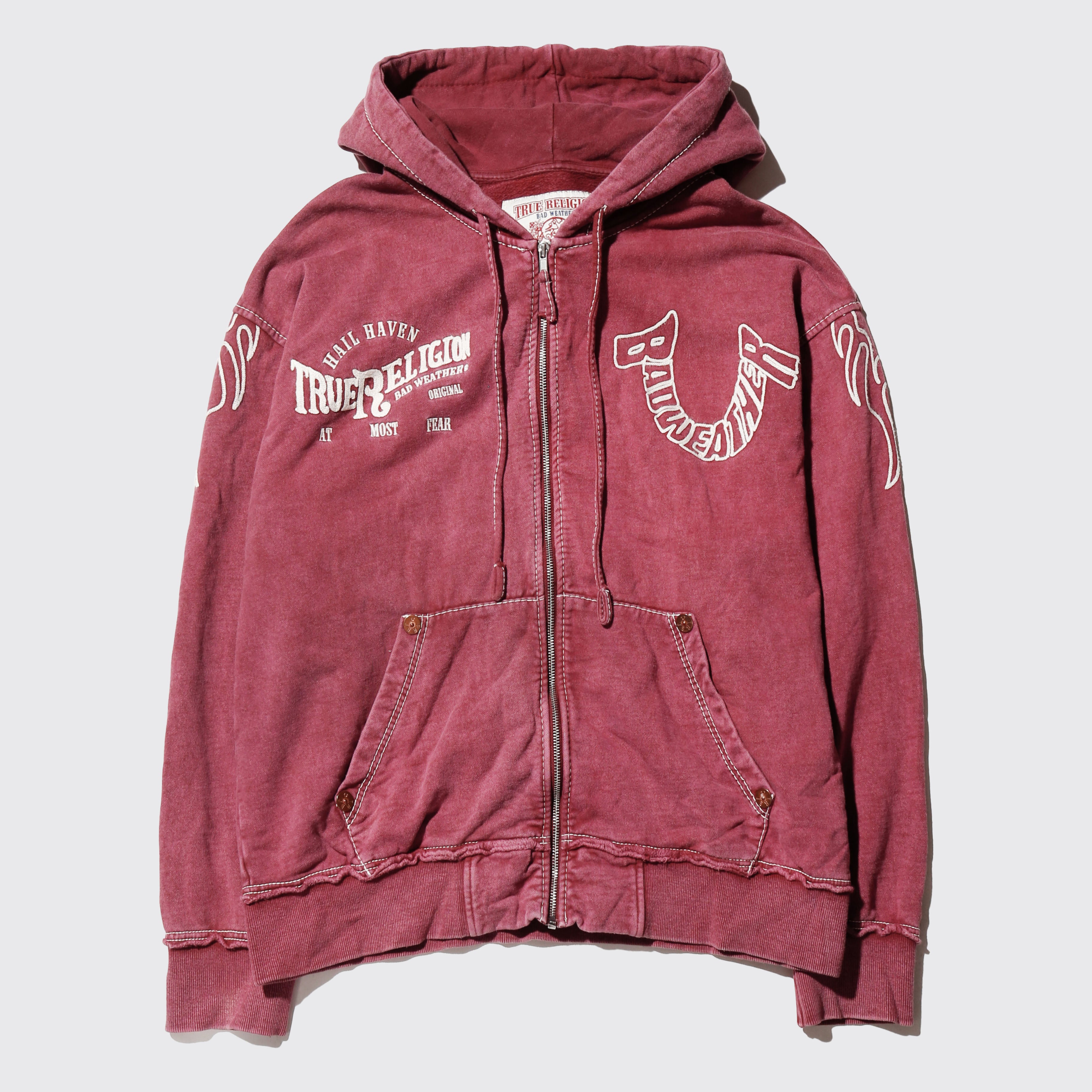 vintage true religion bad weather distressed hoodie – NOILL