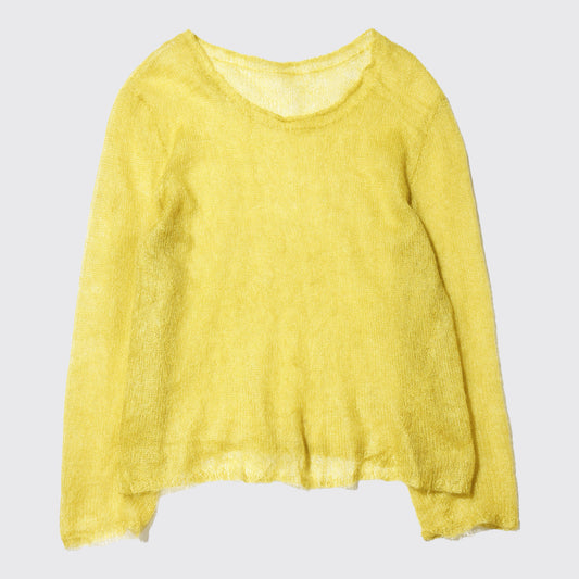 vintage cropped relax low gauge sweater