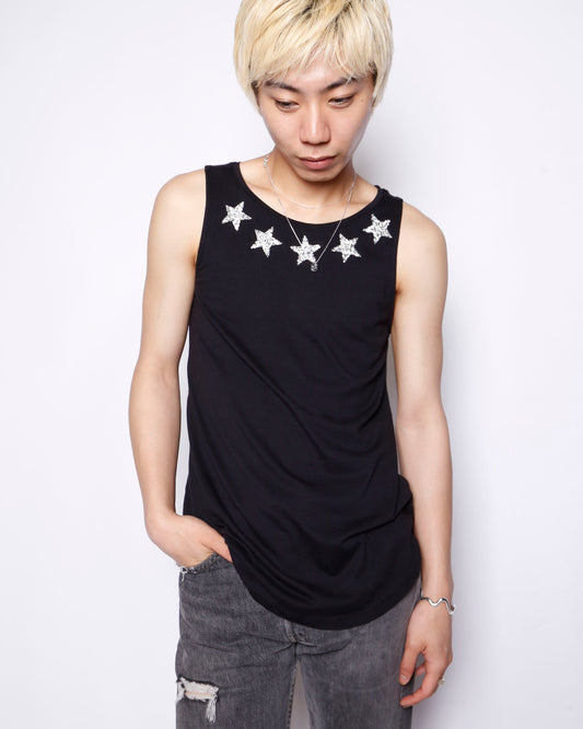 vintage glitter star tank top