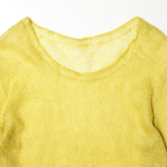 vintage cropped relax low gauge sweater