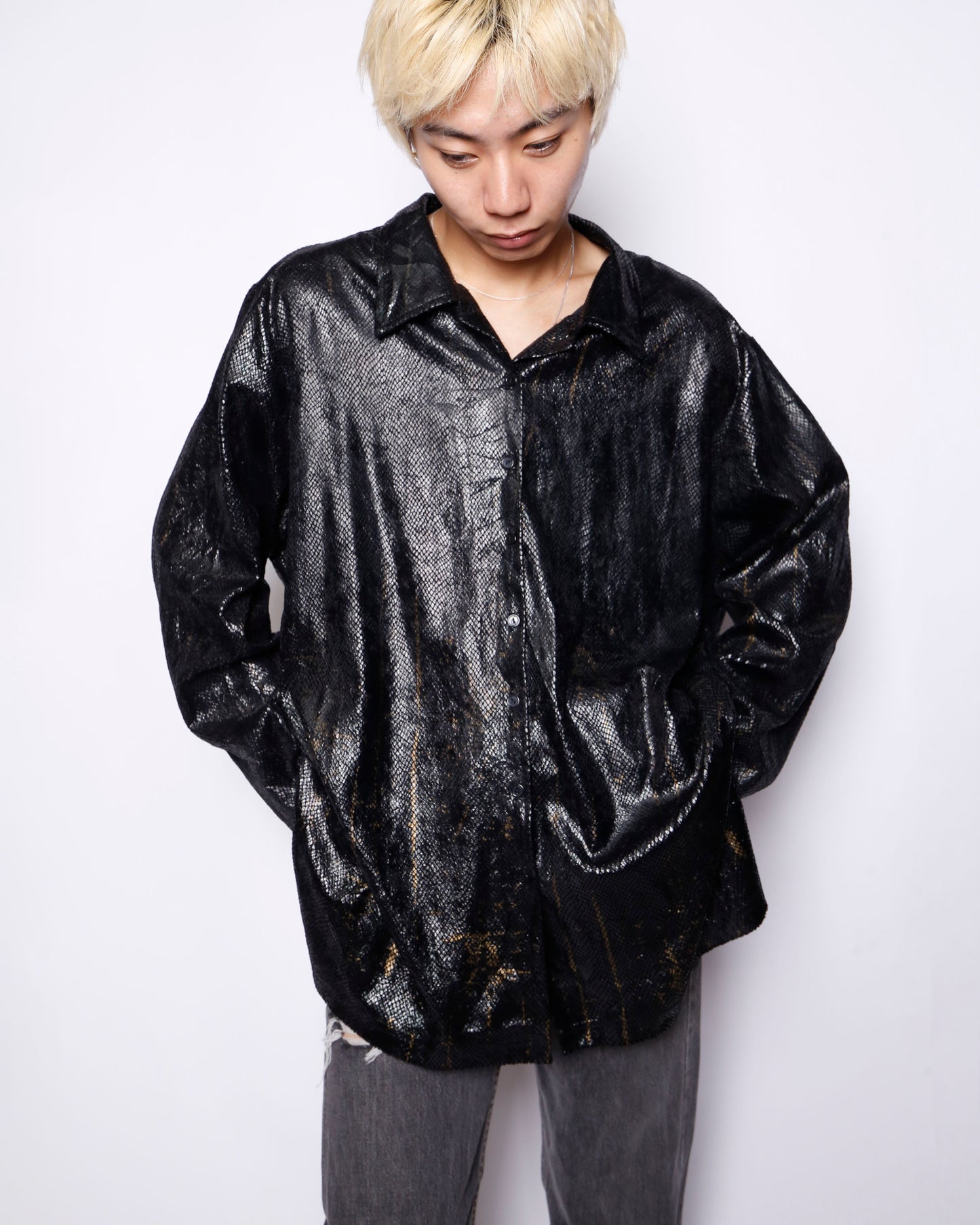 vintage faux python shirt