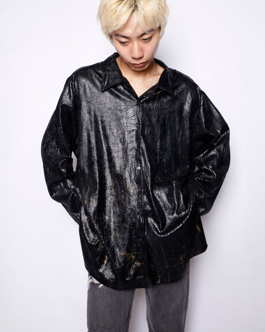 vintage faux python shirt