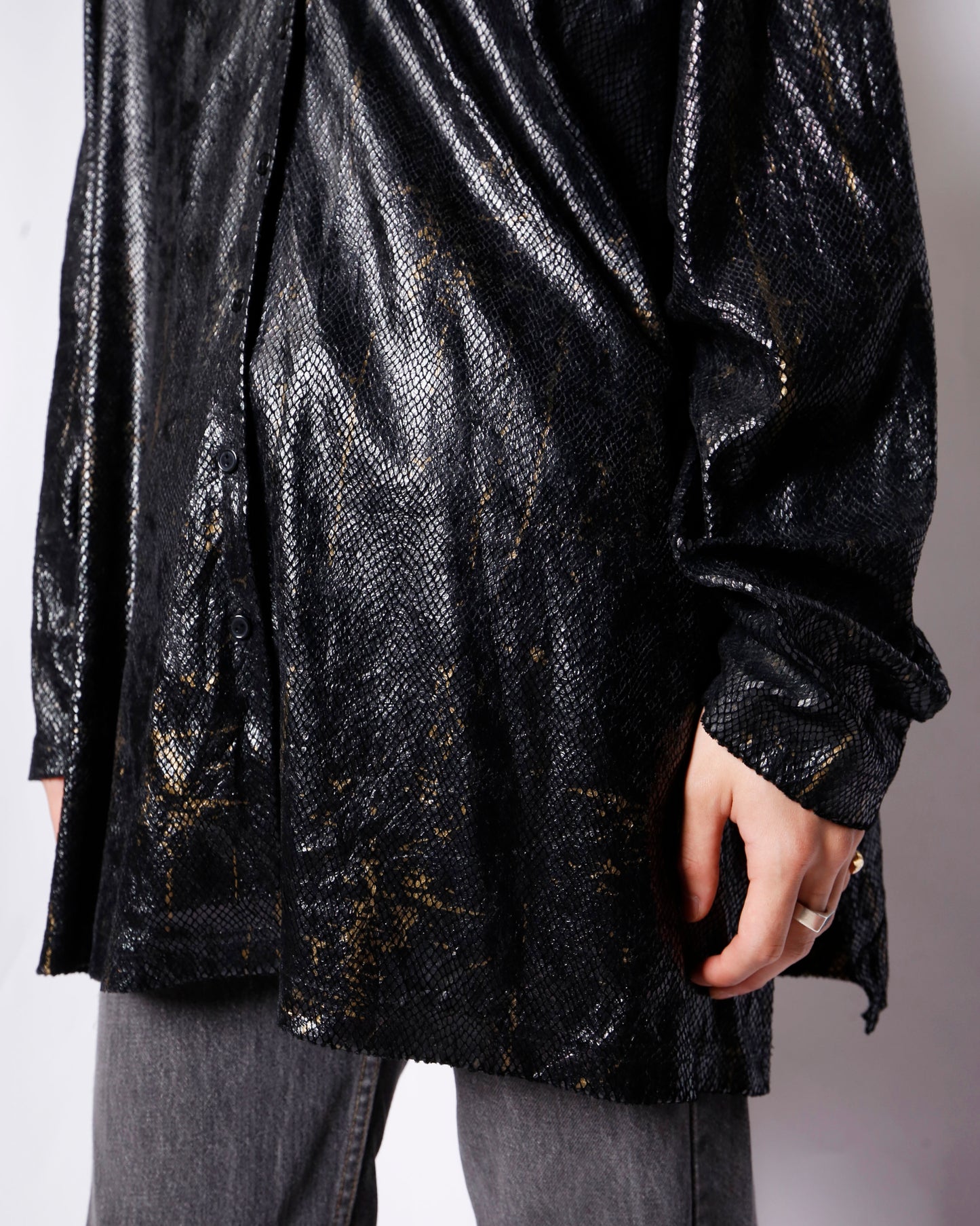 vintage faux python shirt