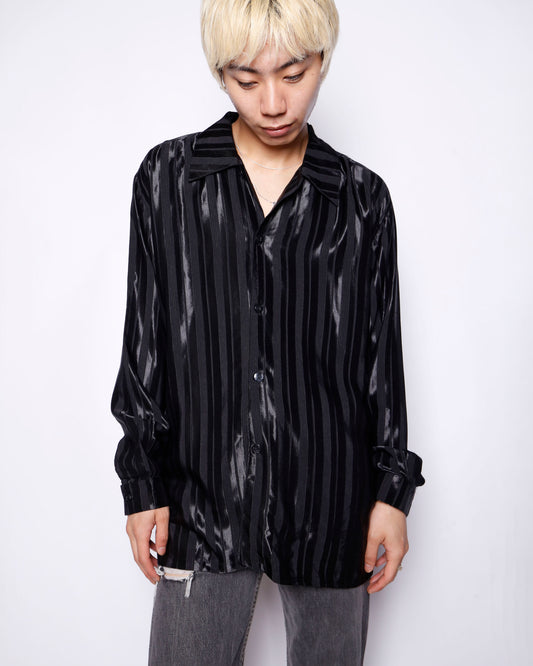 vintage stripe satin shirt