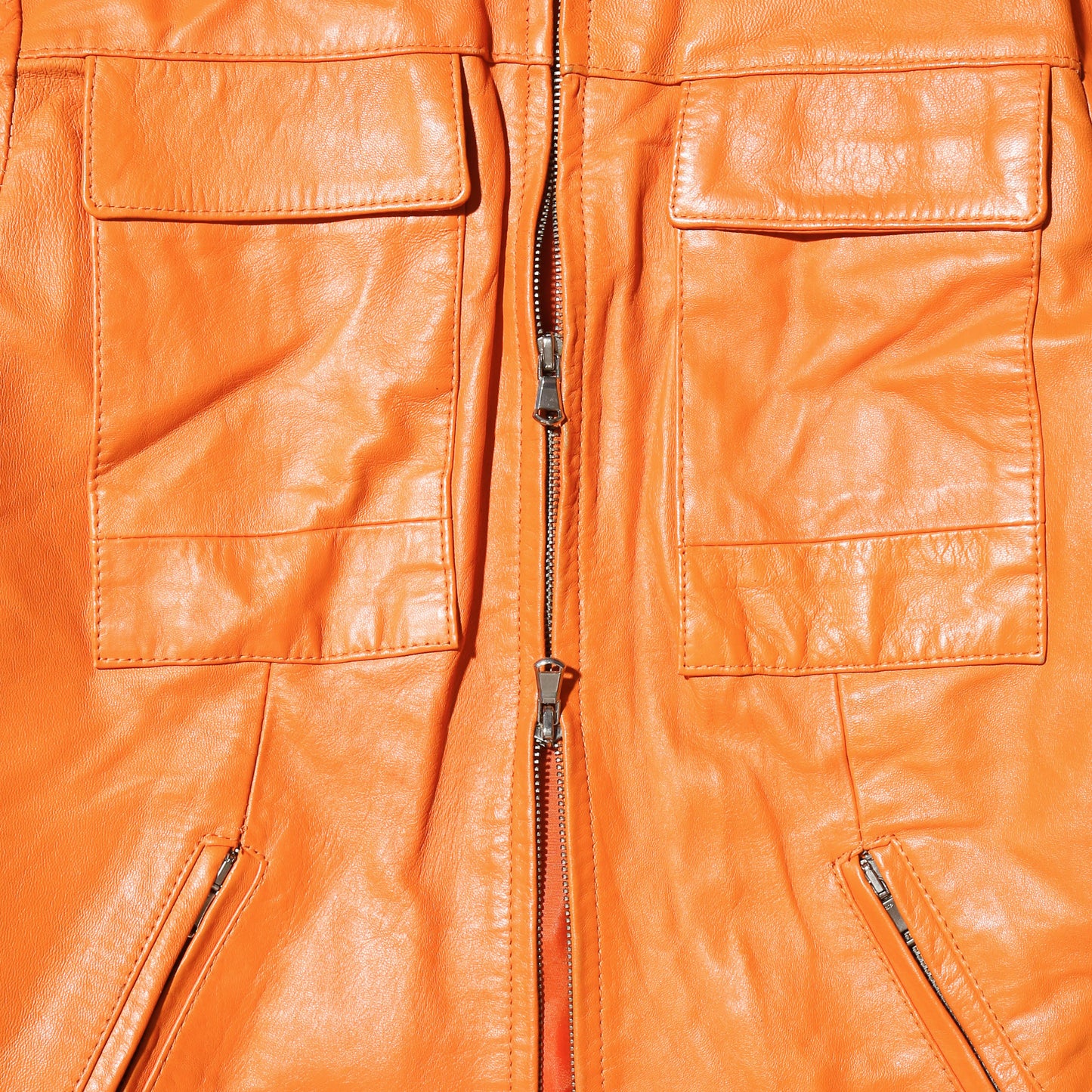 vintage euro amber single leather jacket