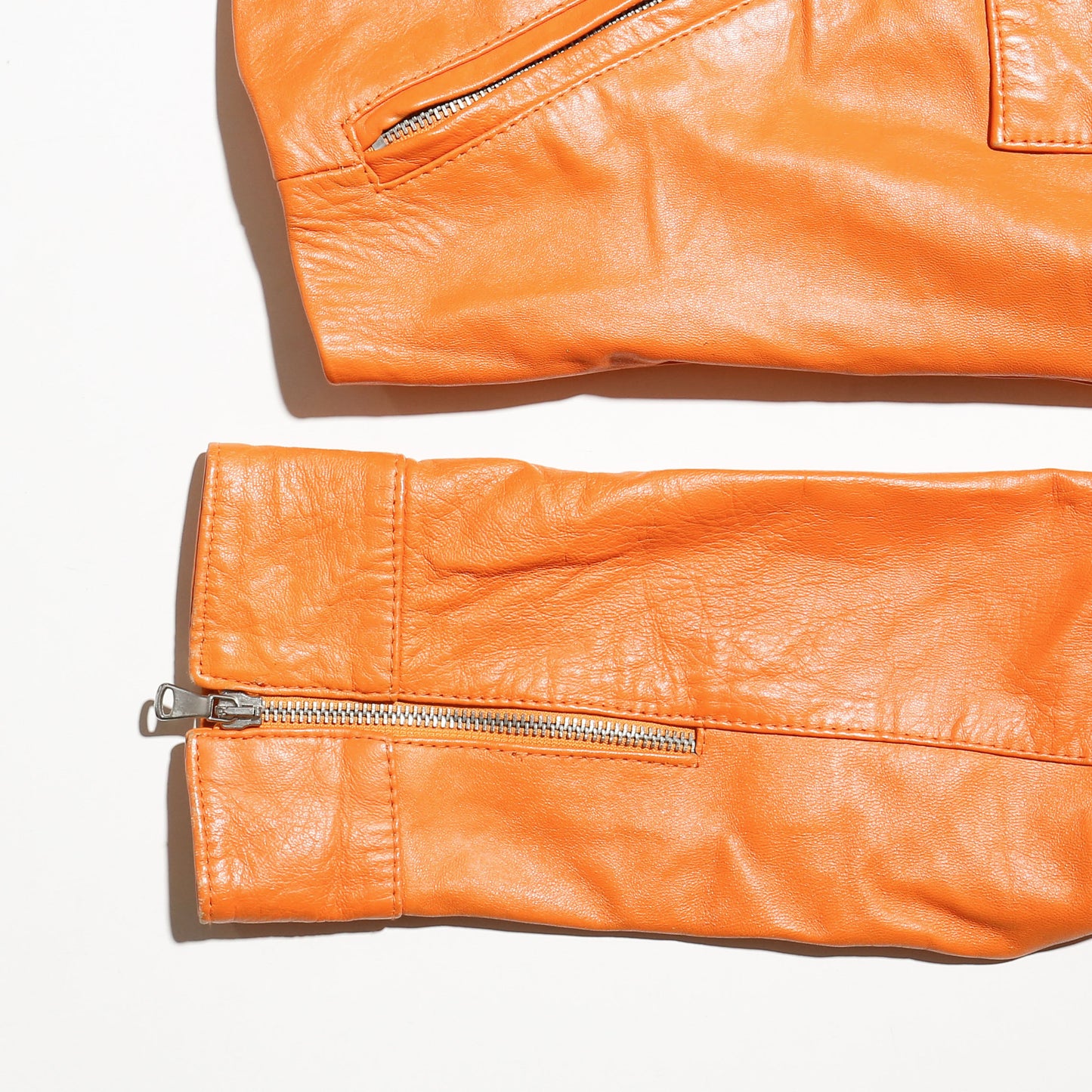 vintage euro amber single leather jacket