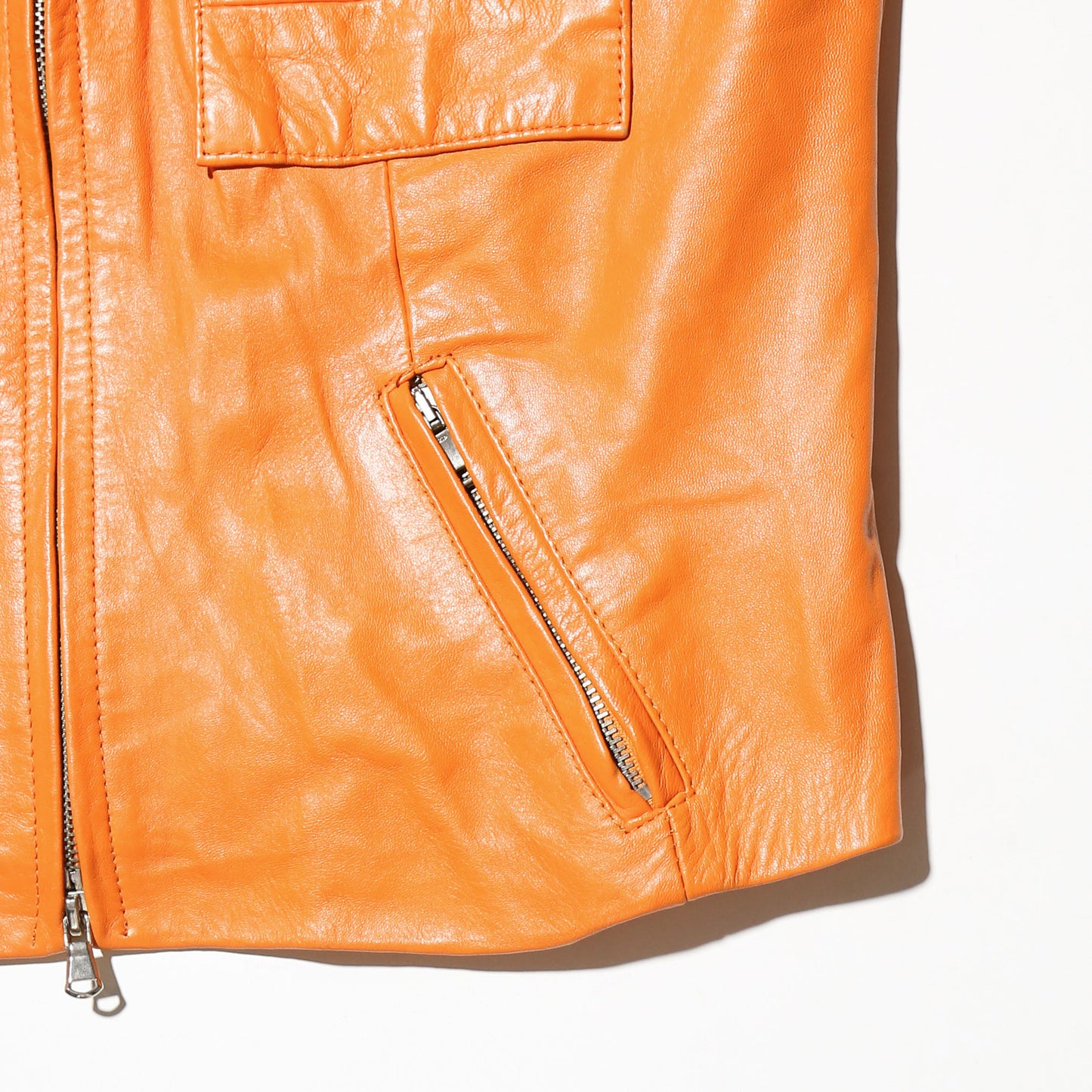 vintage euro amber single leather jacket