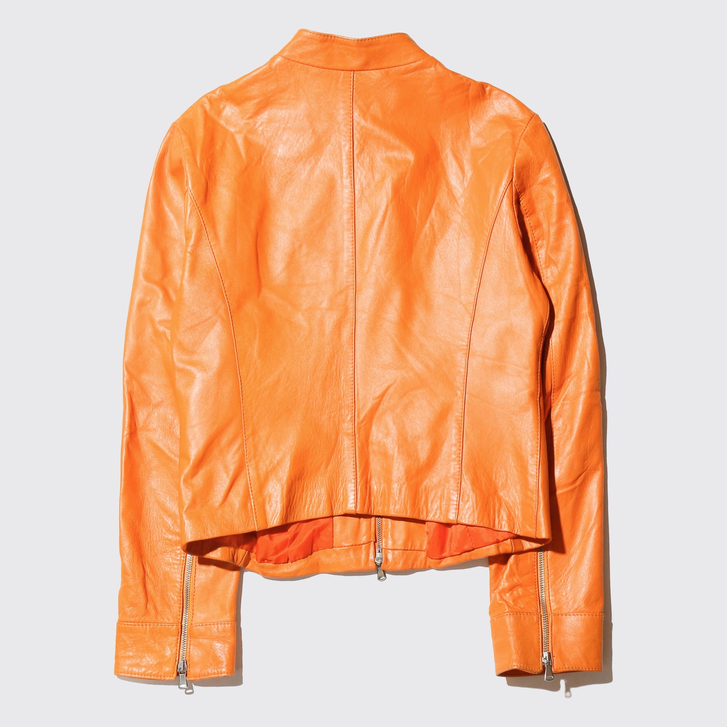 vintage euro amber single leather jacket