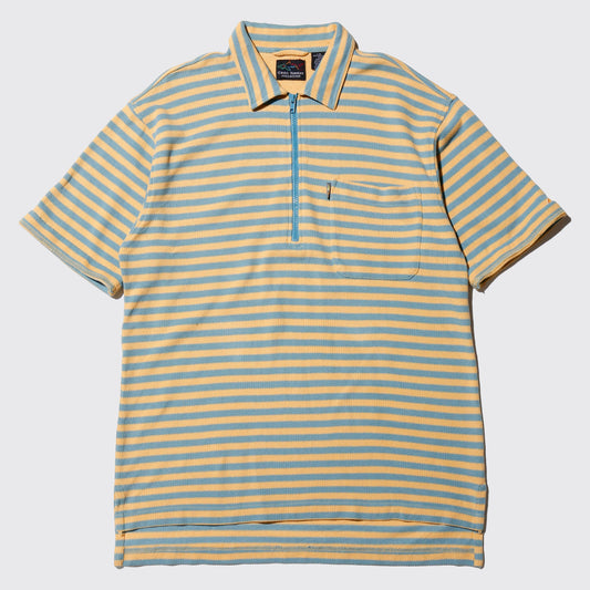 vintage border half zip polo h/s