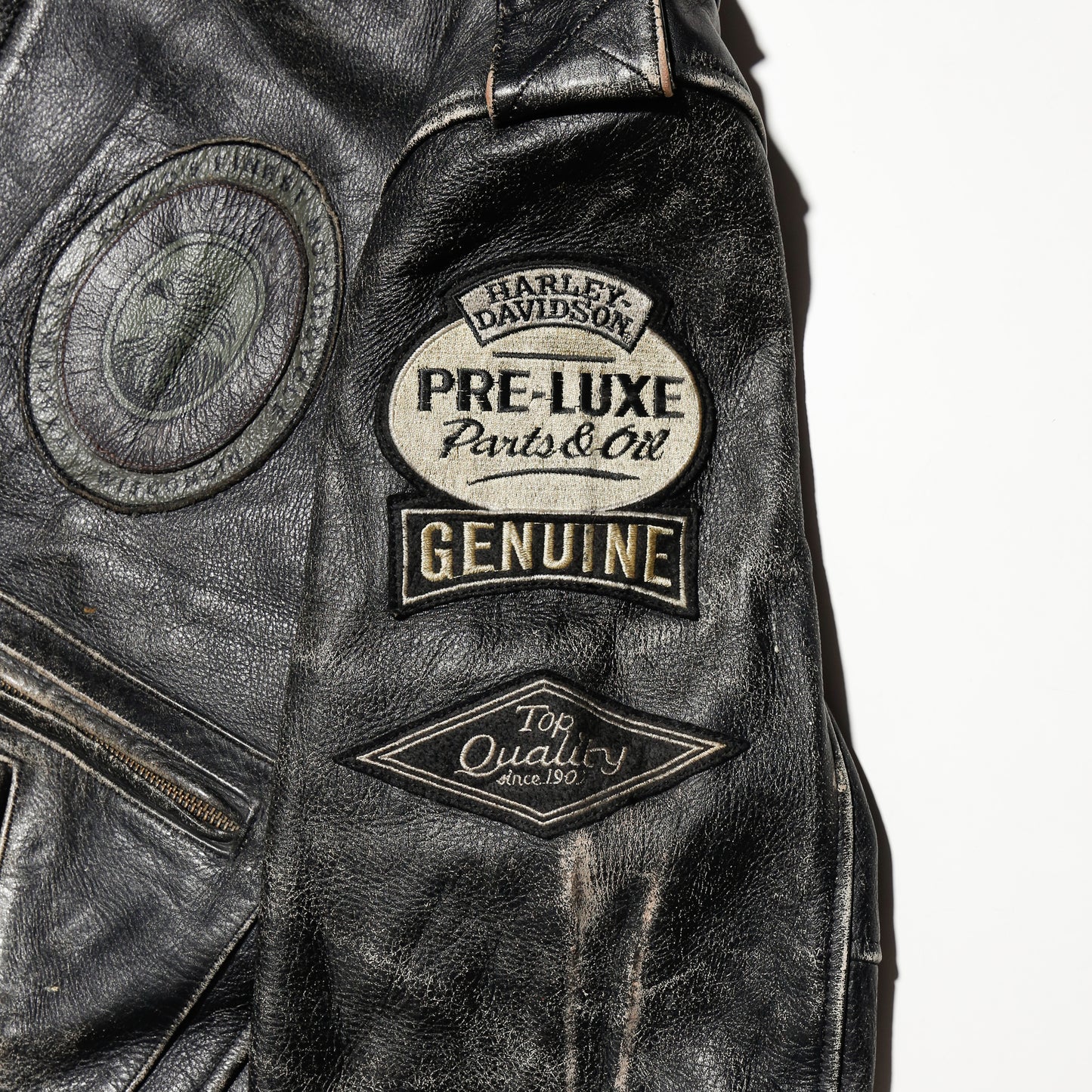 vintage 90's harley-davidson dust motorcycle leather jacket, with liner