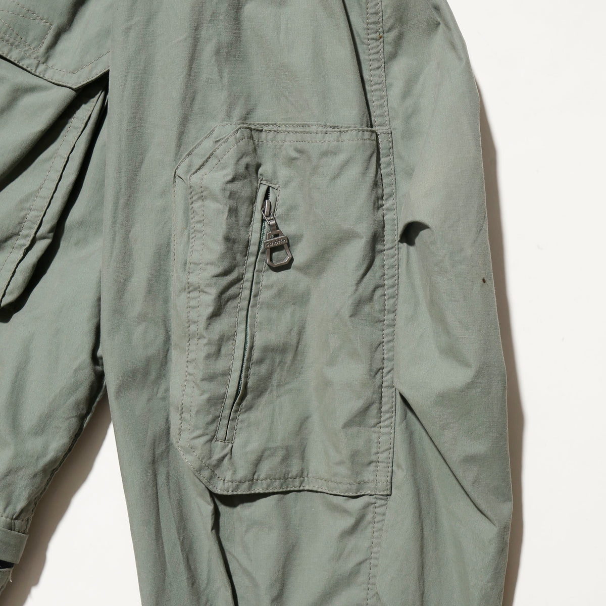 vintage schöffel gimmick utility jacket, detachable pocket/sleeve
