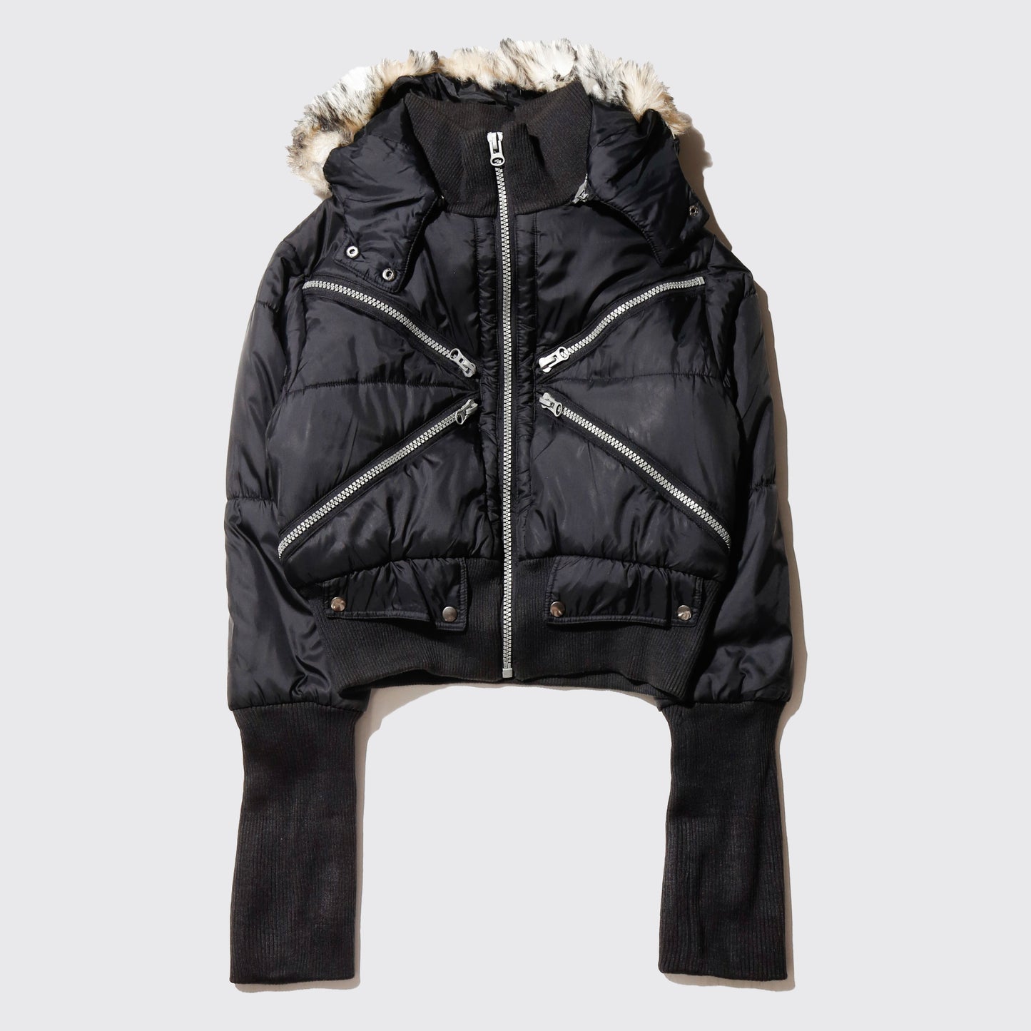vintage x zip puffer jacket