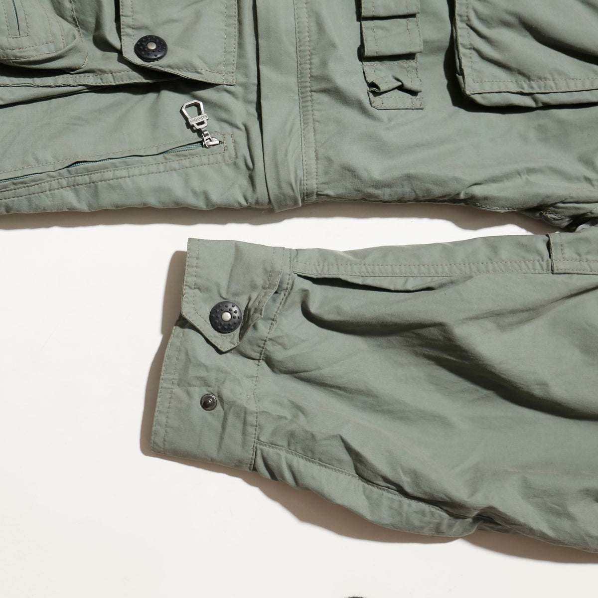 vintage schöffel gimmick utility jacket, detachable pocket/sleeve