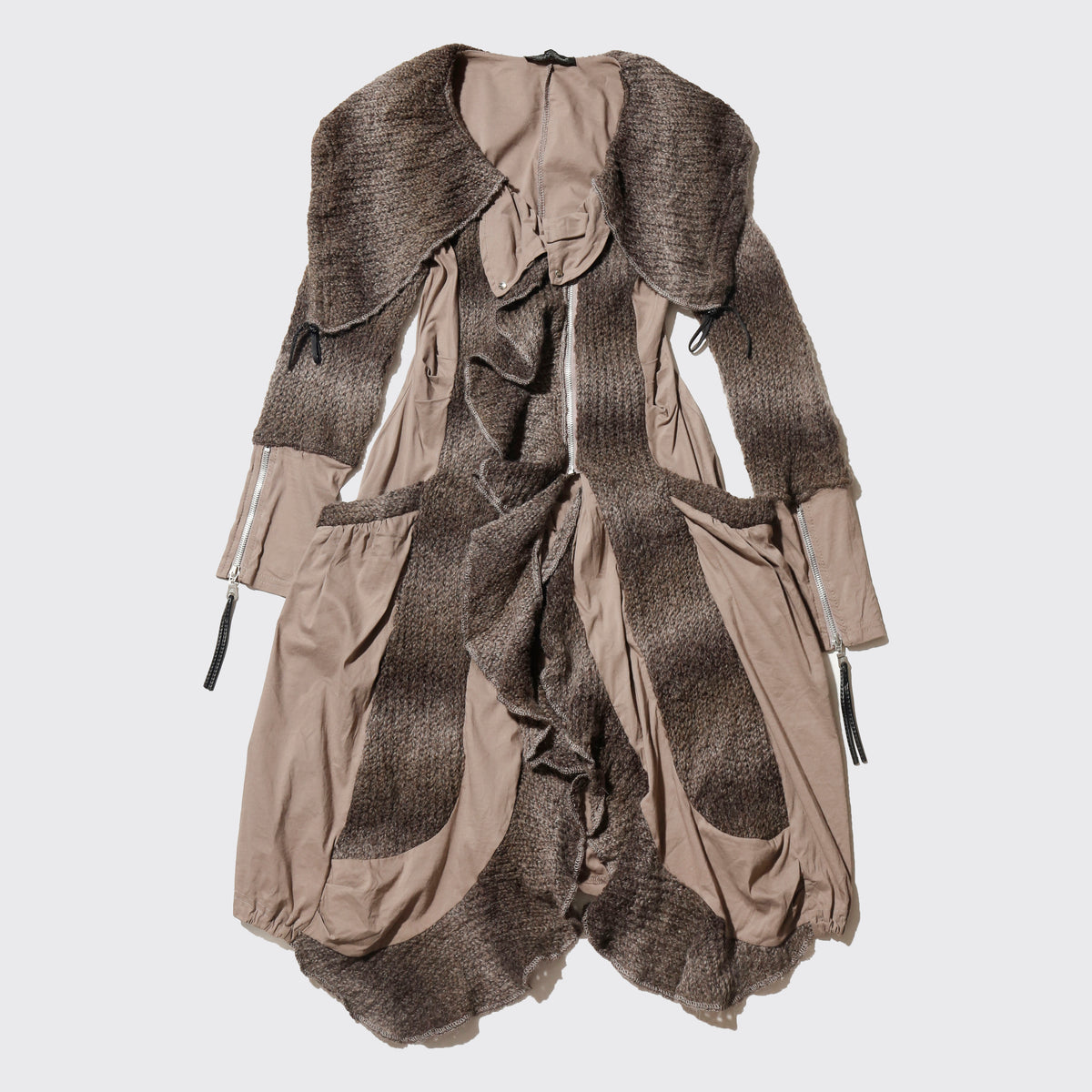 vintage hybrid knit dress coat