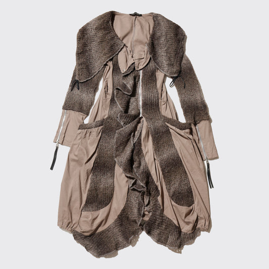 vintage hybrid knit dress coat