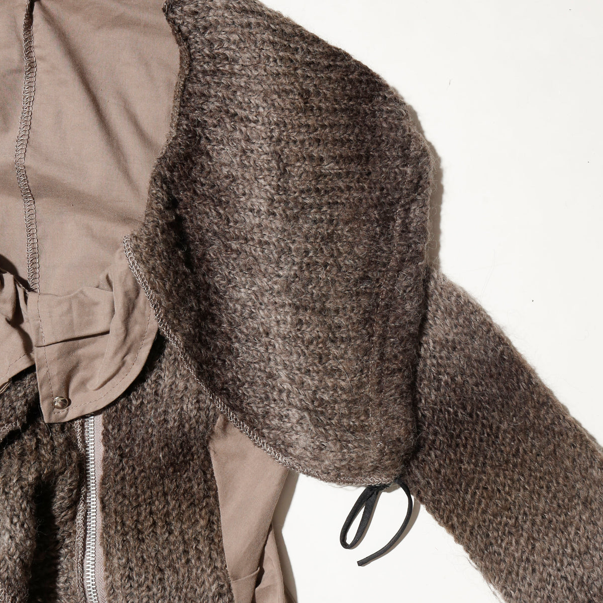 vintage hybrid knit dress coat