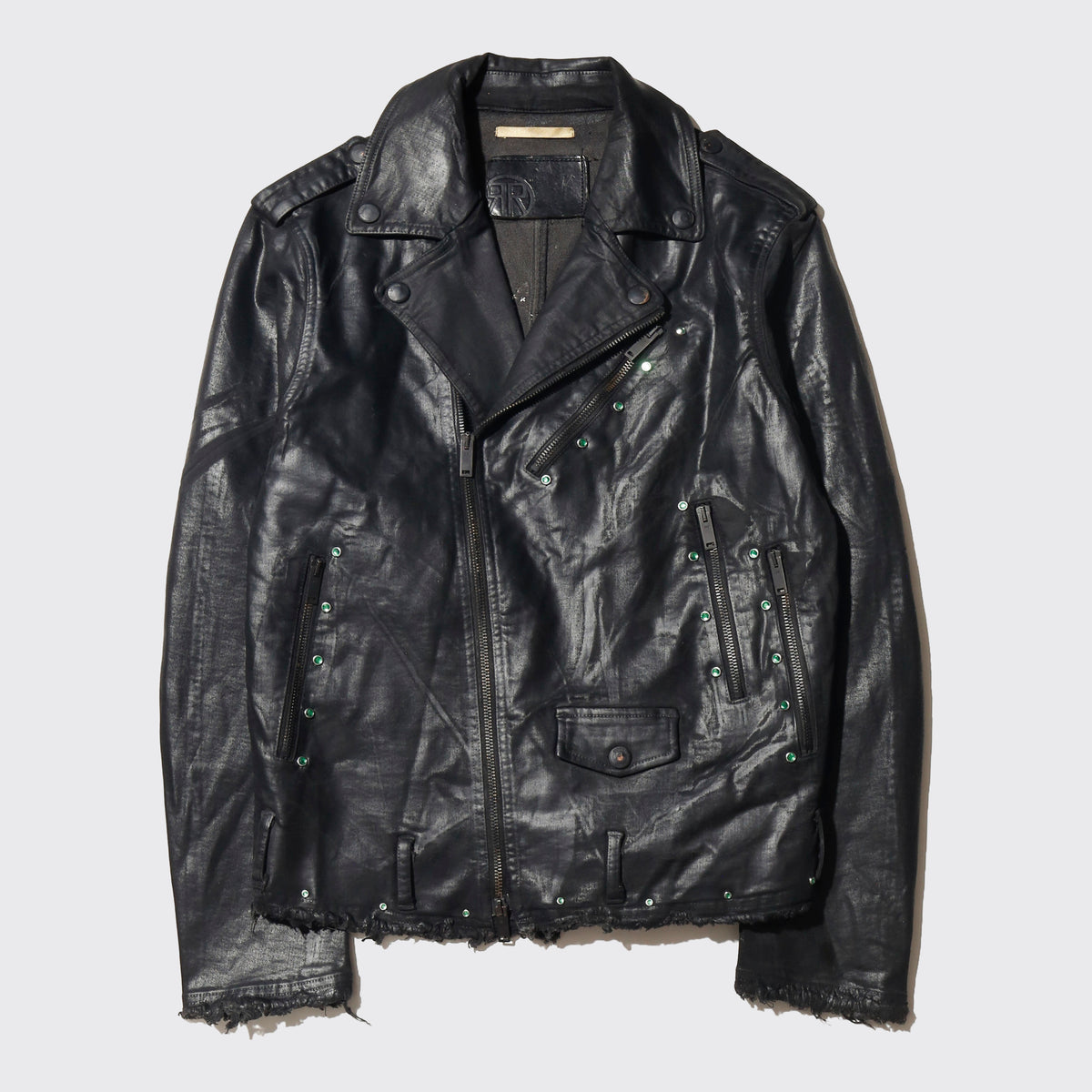 *one-off rhinestone luster riders jacket