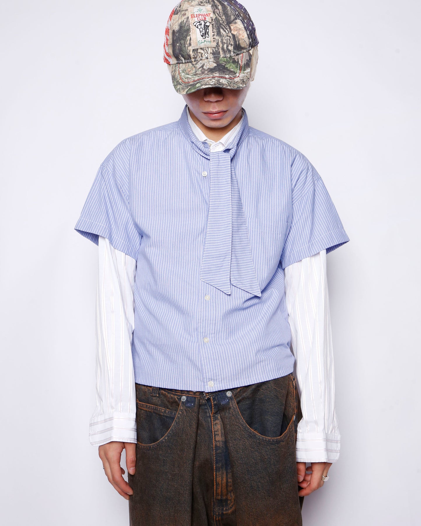 *one-off 80's Christian Dior bowtie h/s shirt