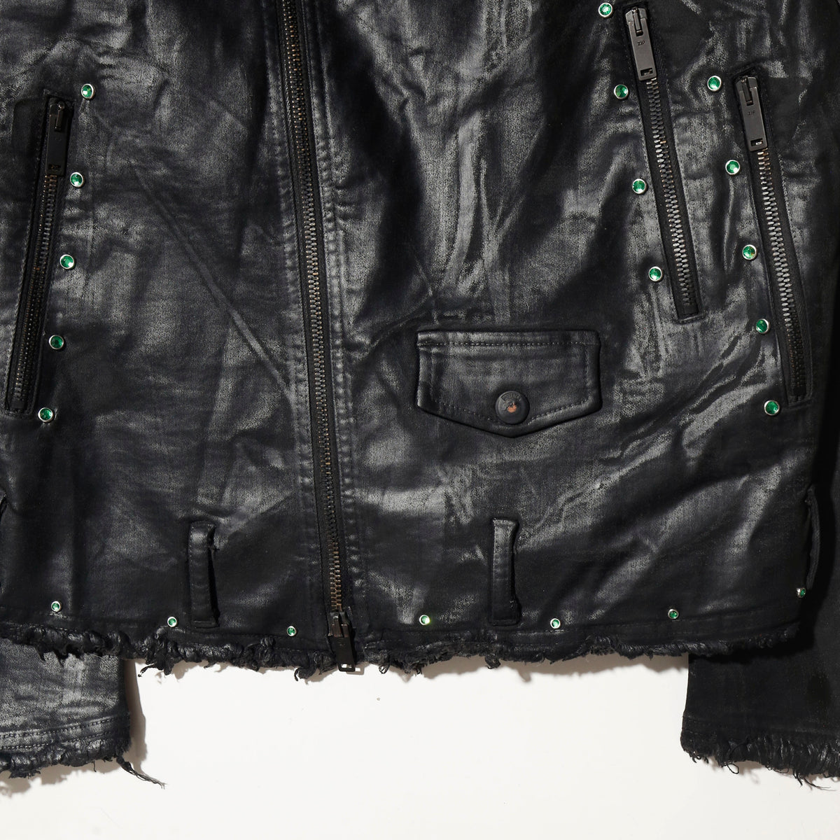 *one-off rhinestone luster riders jacket