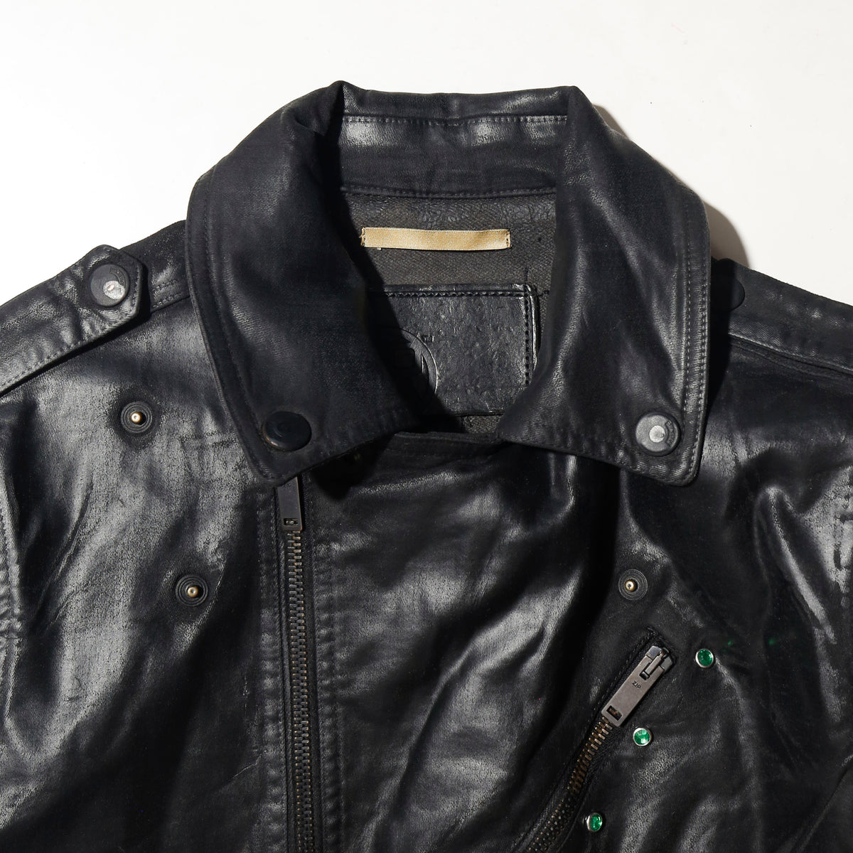 *one-off rhinestone luster riders jacket