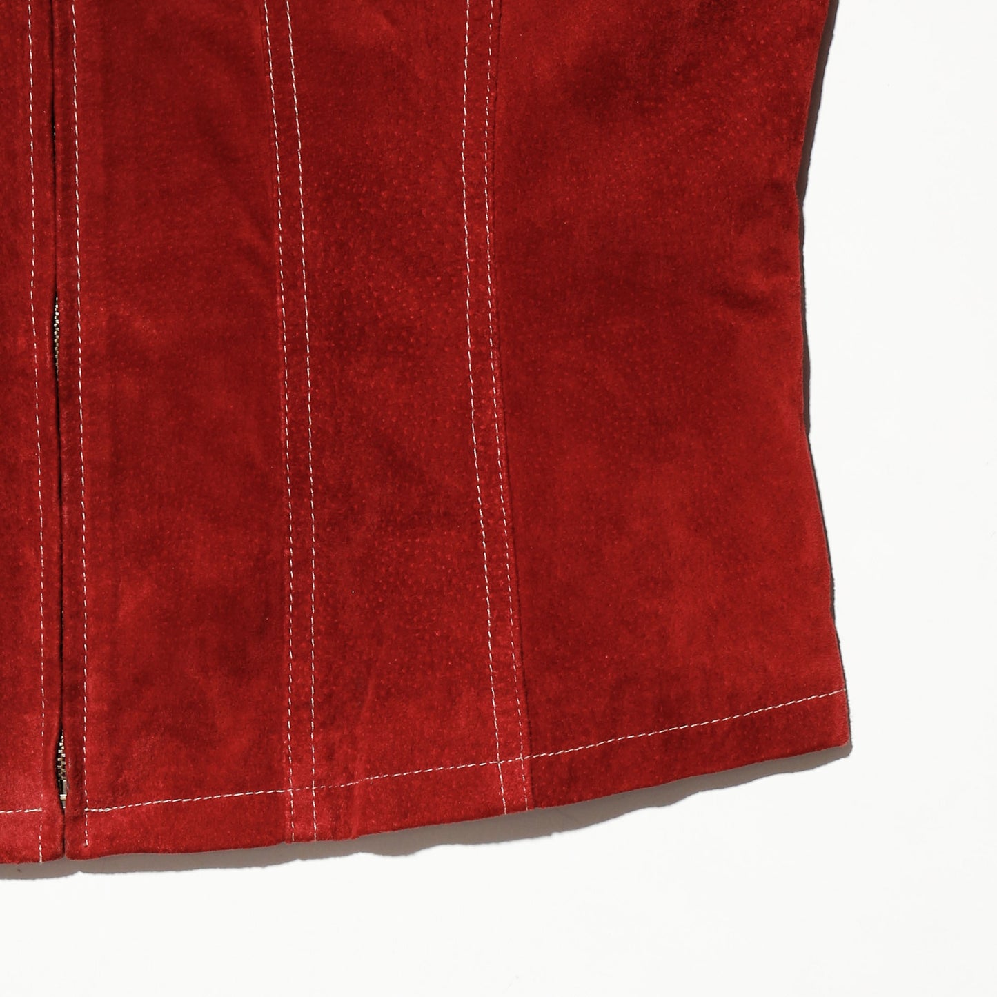 vintage cropped suede leather trucker jacket
