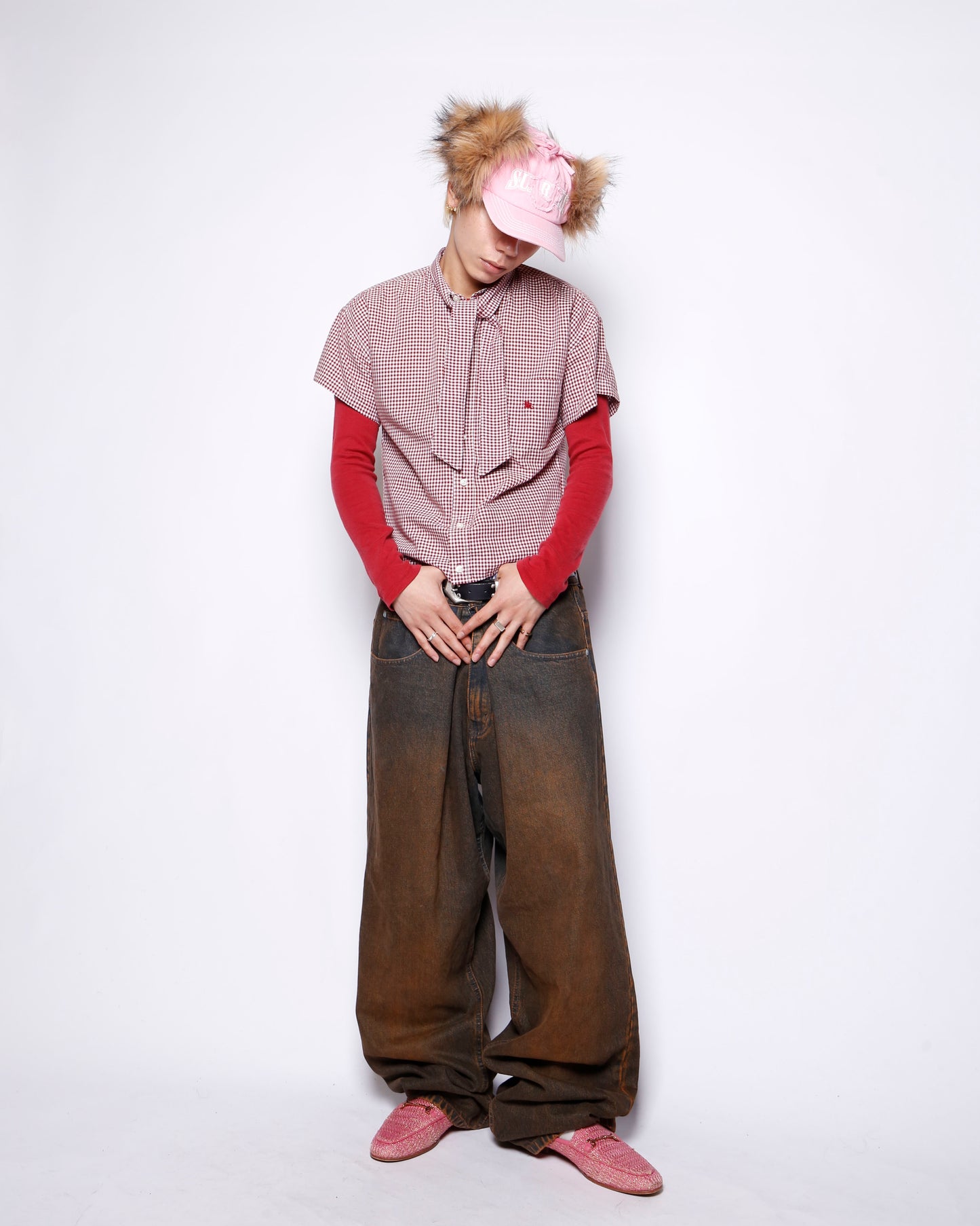 *one-off 80's Burberrys  london bowtie h/s shirt
