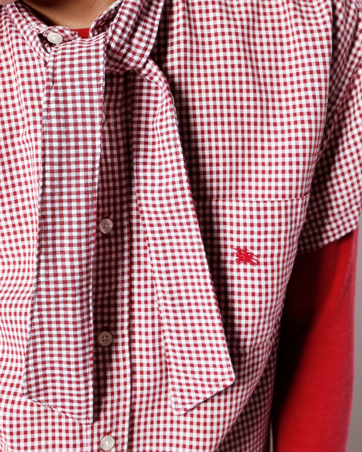 *one-off 80's Burberrys  london bowtie h/s shirt