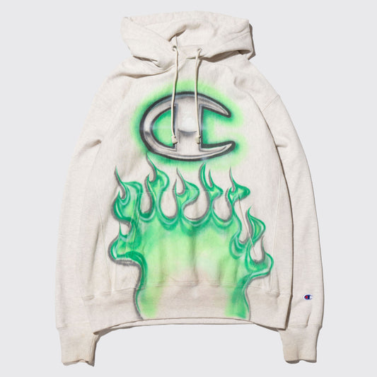 vintage champion reverse weave air brush hoodie