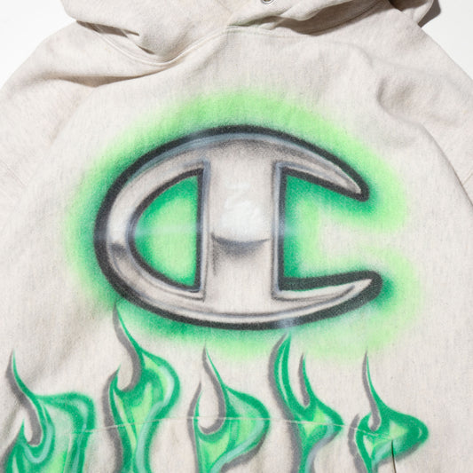 vintage champion reverse weave air brush hoodie