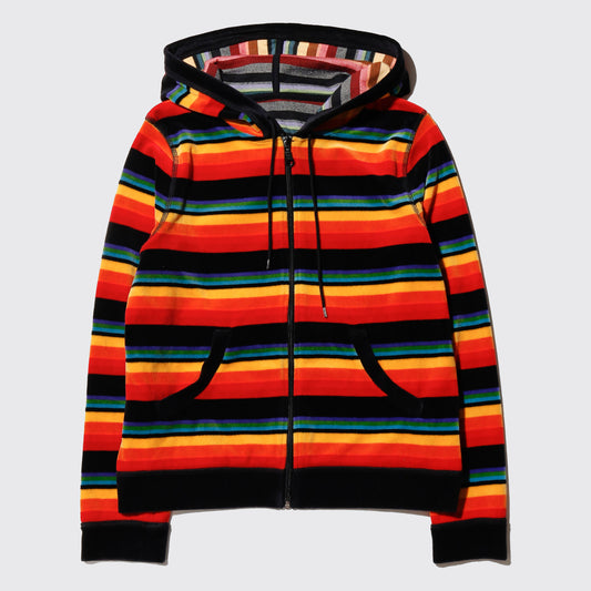 vintage rasta velour hoodie