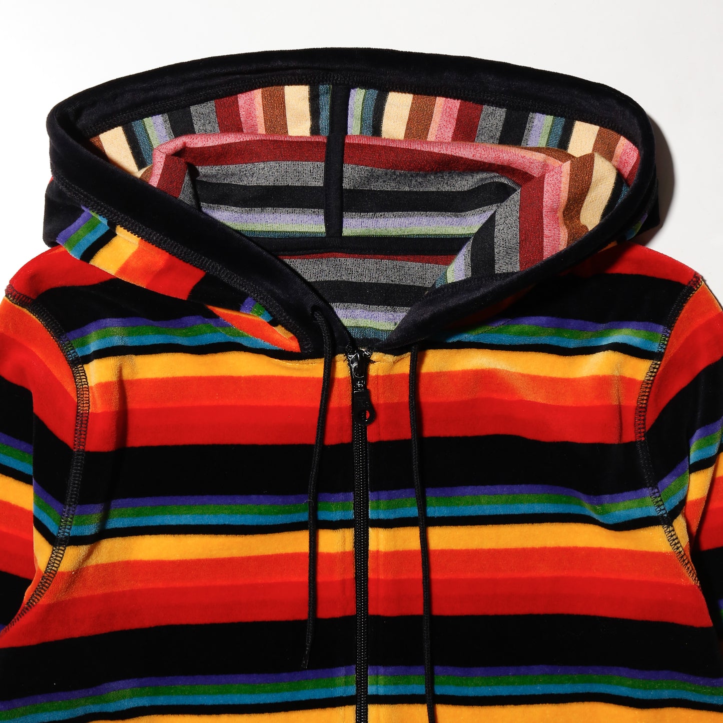 vintage rasta velour hoodie