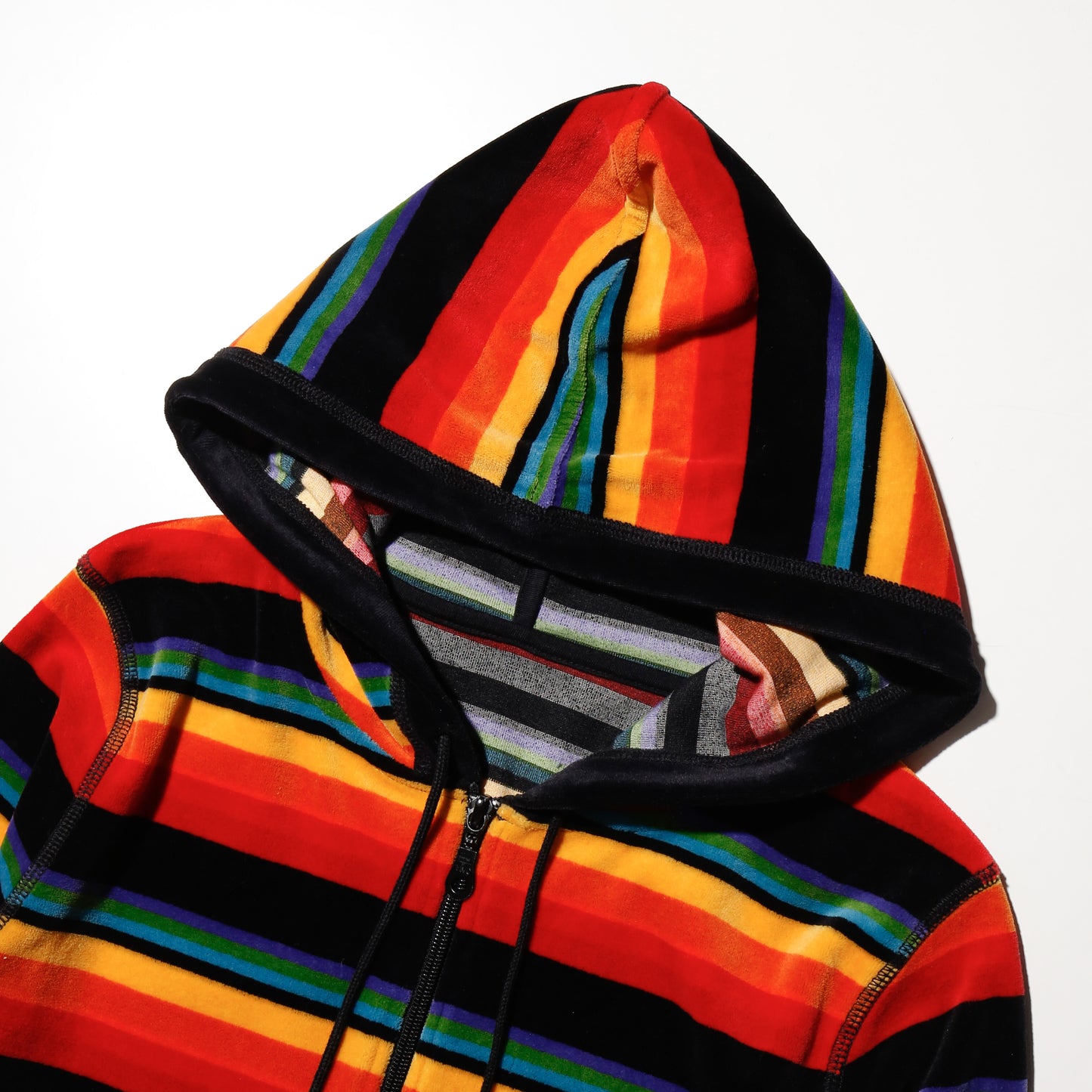 vintage rasta velour hoodie